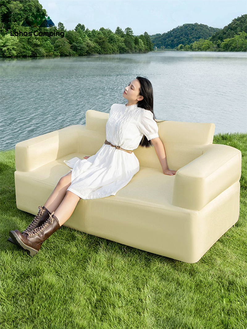 Outdoor Camping Couch - Lohascamping Outdoor Camp Aufblasbares Luftsofa, tragbar,