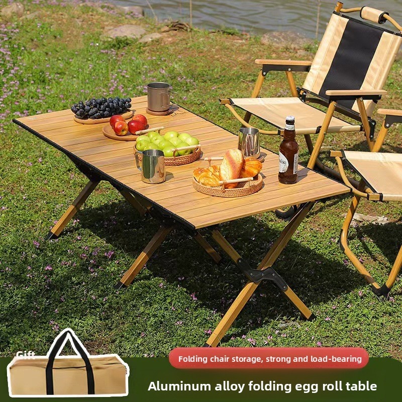 Outdoor Camping Table With Storage - Neuer Stilvoller Outdoor-Klapptisch, Tragbarer Campingtisch aus