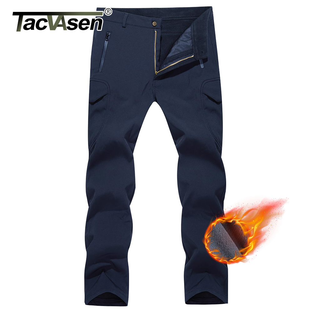 Outdoor Camping Winter - TACVASEN Winter Herren Softshell Arbeitshose Wasserdichtes