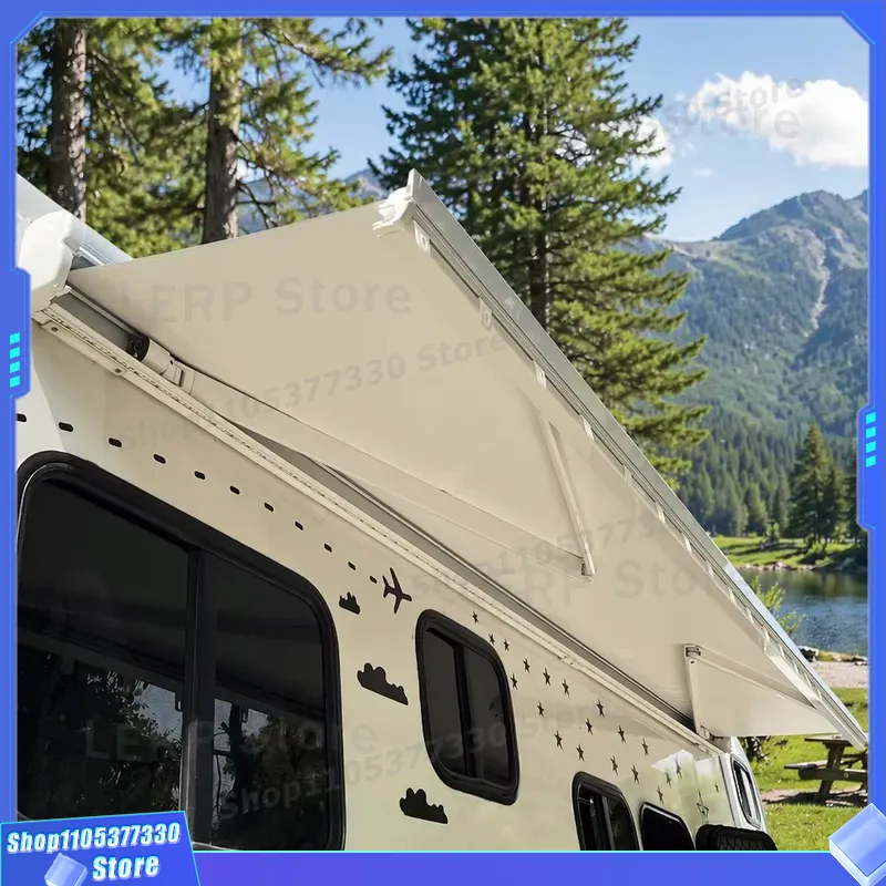 Outdoor Camping Vehicle Wagon - W5500 Manuell Bedienbare Wohnmobil-Markise für Wohnwagen,