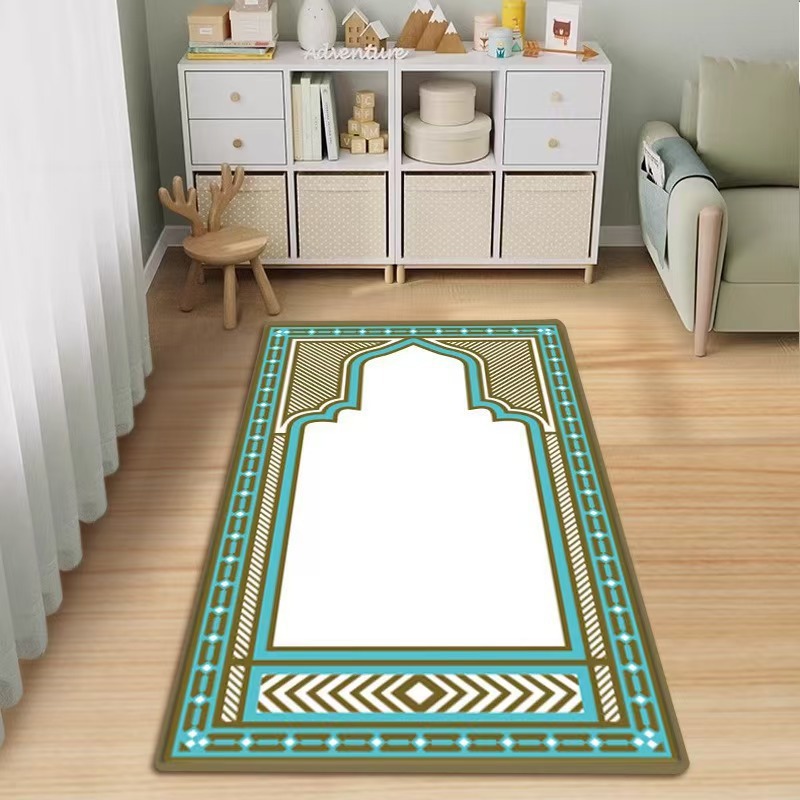 Outdoor Camping Rentals - VIKAMA Rosa Kaaba-Muster Gebetsteppich mit Minimalistischem