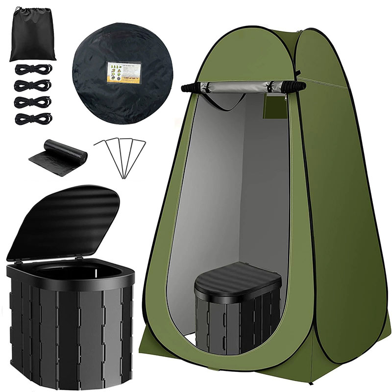 Outdoor Camping Toilet Tent - ‌ Tragbares Pop-Up-Toilettenzelt, Sichtschutz für Camping,