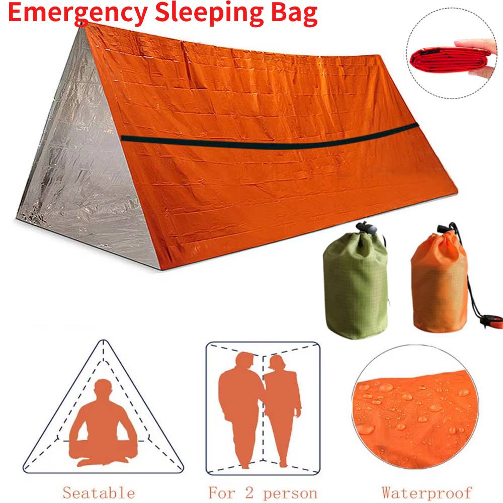 First Aid Kit Camping - Tragbare Wasserdichte Notfall Überleben Schlafsack Outdoor