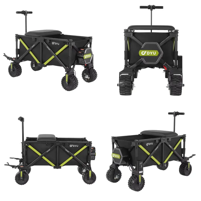 Outdoor Camping Vehicle Wagon - DYU CampX Vierrad-Elektro-Campingwagen aus Aluminium, faltbarer