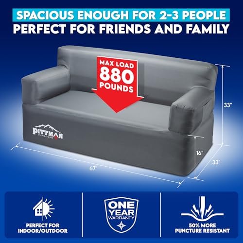 Pittman - Aufblasbare Couch mi – Outdoor Camping Couch Bewertung und Preis