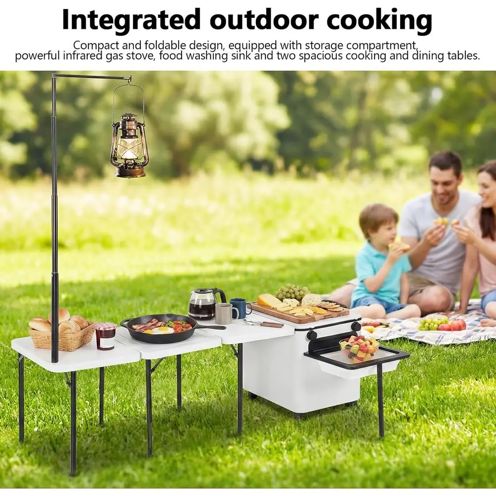 Tragbarer Klappbarer Outdoor-K – Outdoor Camping Table With Storage Bewertung und Preis