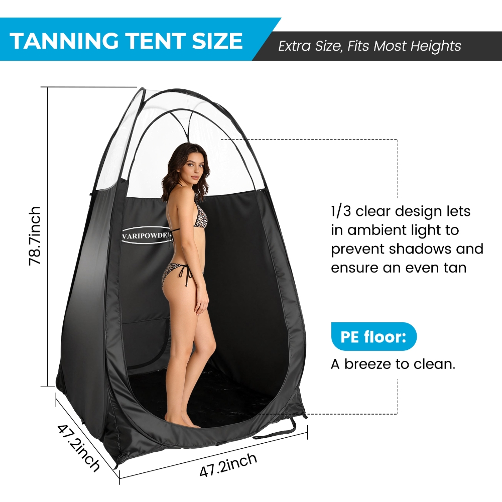 Schwarzes Spray-Tanning-Zelt,  – Outdoor Camping Toilet Tent Bewertung und Preis