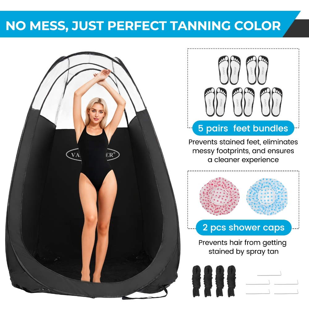 Schwarzes Spray-Tanning-Zelt,  – Outdoor Camping Toilet Tent Bewertung und Preis