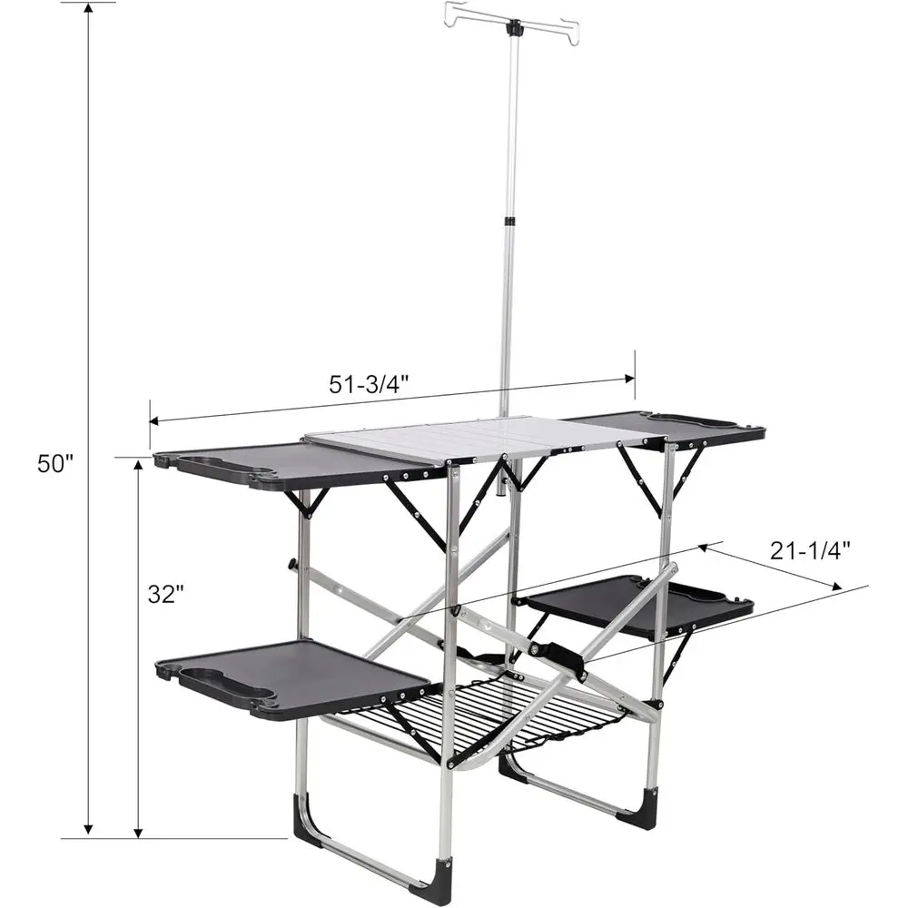 Tragbarer Outdoor-Küchentisch  – Outdoor Camping Table With Storage Bewertung und Preis