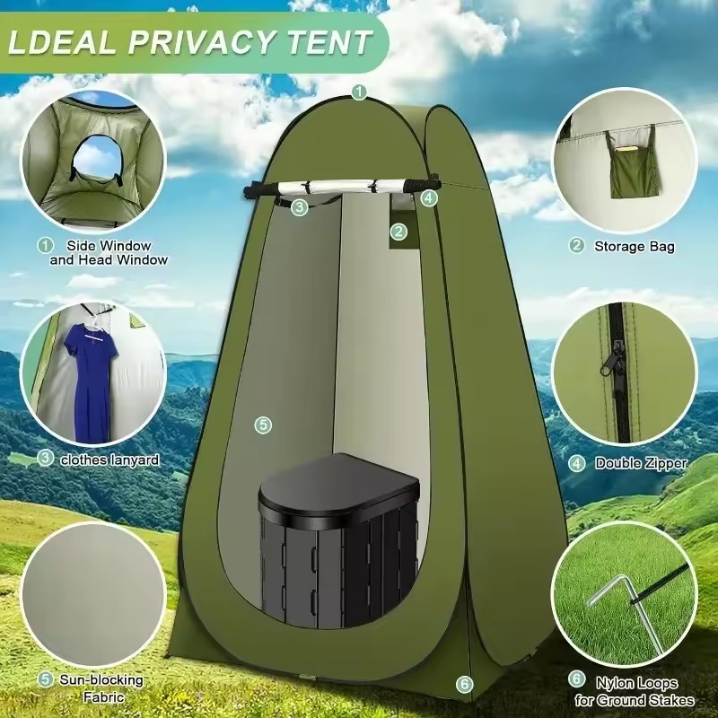 ‌ Tragbares Pop-Up-Toilettenze – Outdoor Camping Toilet Tent Bewertung und Preis