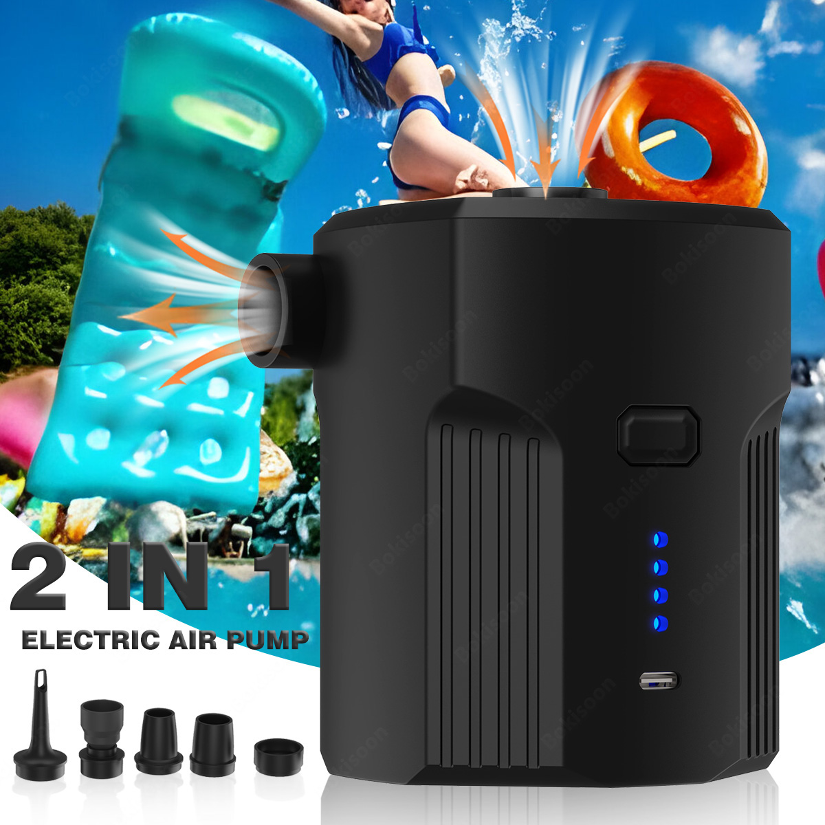 Tragbare elektrische Luftpumpe – Bed Outdoor Camping Bewertung und Preis