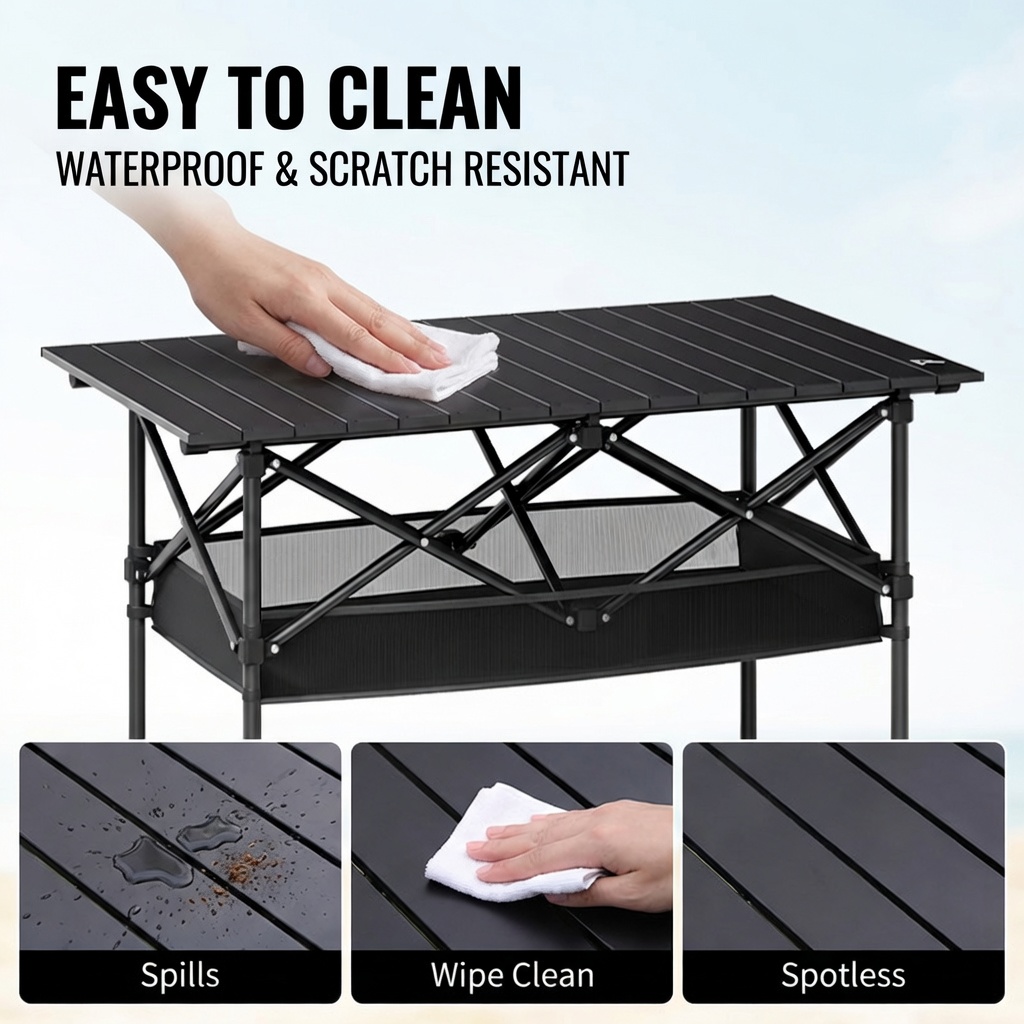 Tragbarer klappbarer Outdoor-T – Outdoor Camping Table With Storage Bewertung und Preis
