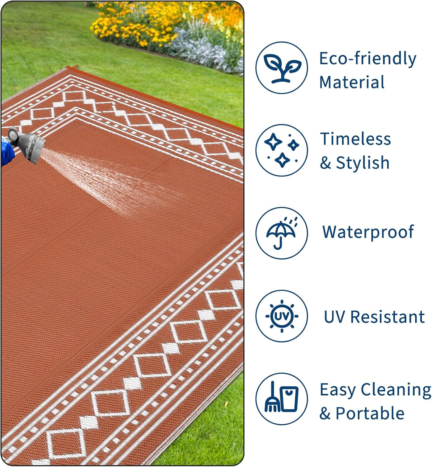 8x10 wasserdichter, wendbarer  – Outdoor Camping Rugs 8X10 Bewertung und Preis